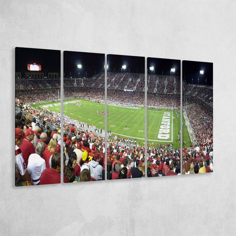 Stanford Cardinal Stadium Canvas Prints Stanford Stadium Wall Art American,Multi Panels B,Sport Stadium Art Prints, Fan Gift
