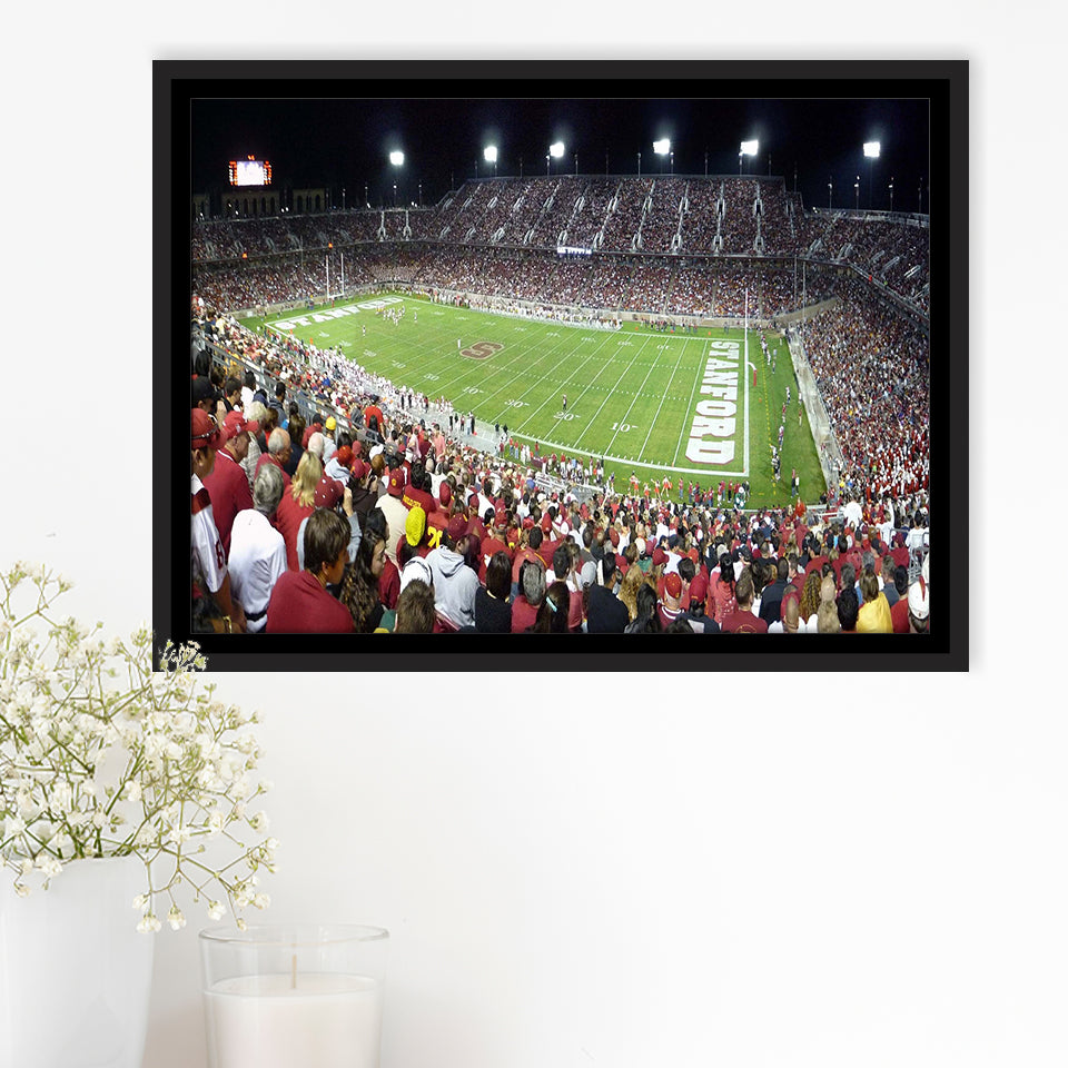 Stanford Cardinal Stadium Framed Canvas Prints Stanford Stadium Wall Art American,Sport Stadium Art Prints, Fan Gift