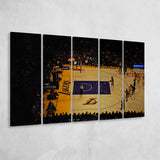 Staples Center Stadium Canvas Prints Los Angeles Lakers Wall Art,Multi Panels B,Sport Stadium Art Prints, Fan Gift