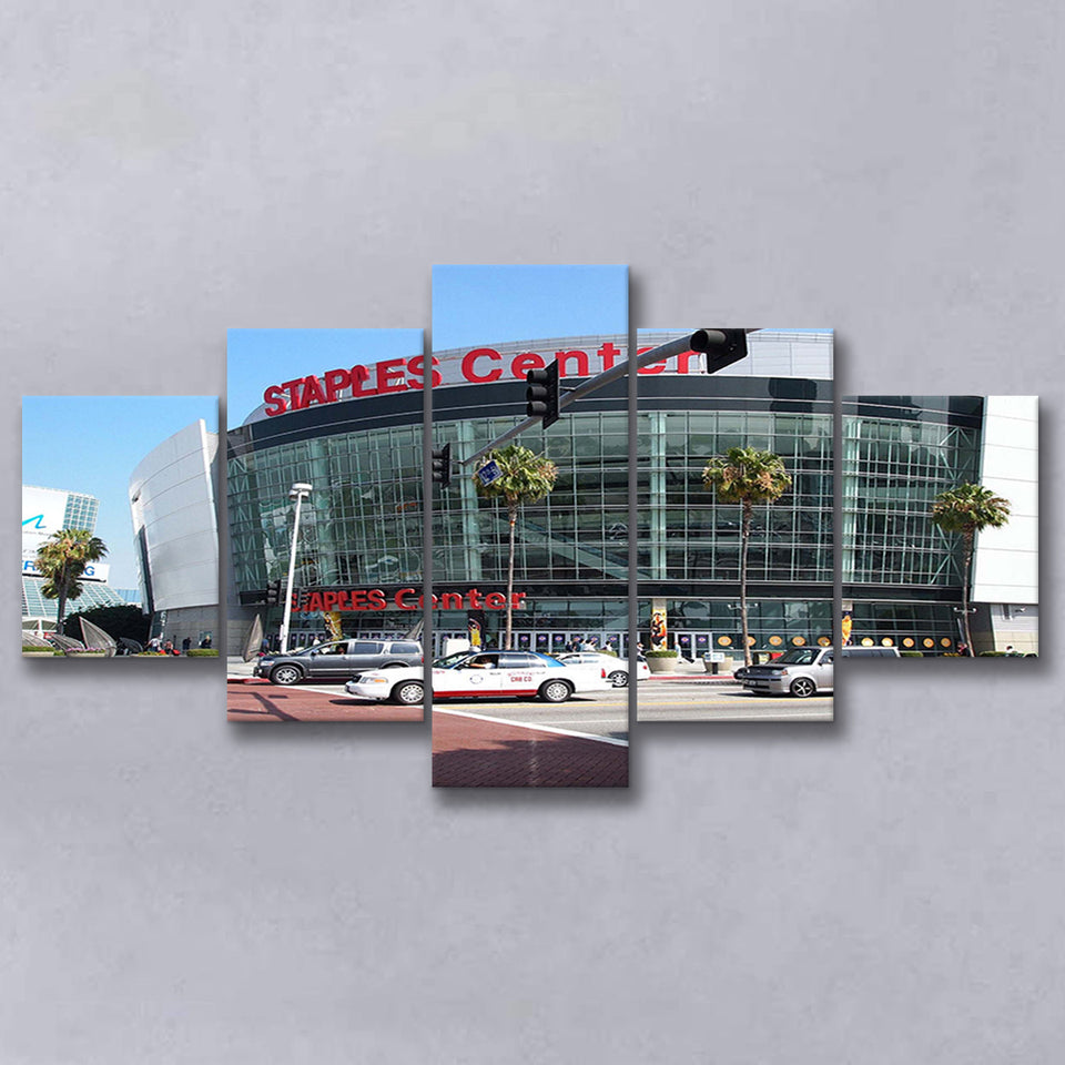 Staples Center Wall Art Los Angeles Lakers Stadium Canvas Prints,Multi Panels,Sport Stadium Art Prints, Fan Gift