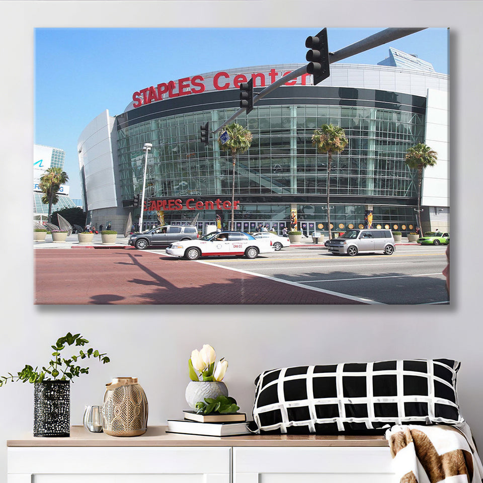 Staples Center Wall Art Los Angeles Lakers Stadium Canvas Prints,Sport Stadium Art Prints, Fan Gift, Wall Decor