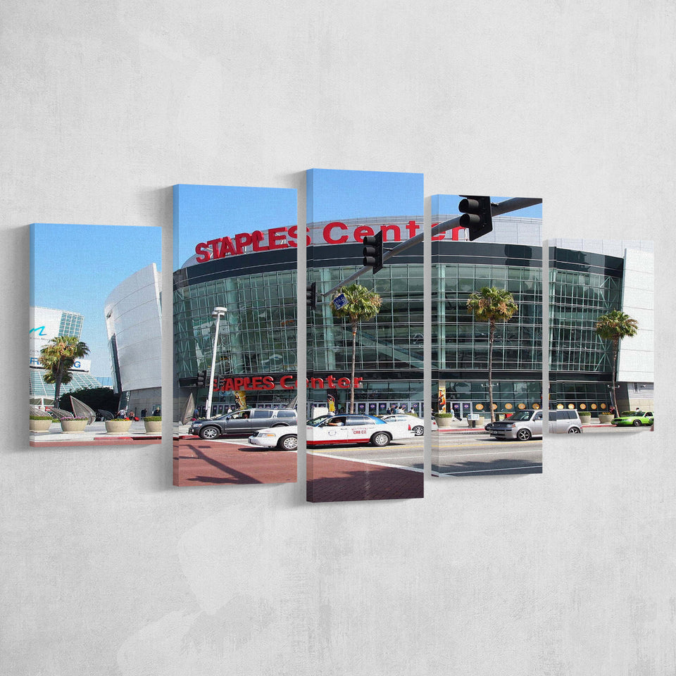Staples Center Wall Art Los Angeles Lakers Stadium Canvas Prints,Multi Panels,Sport Stadium Art Prints, Fan Gift
