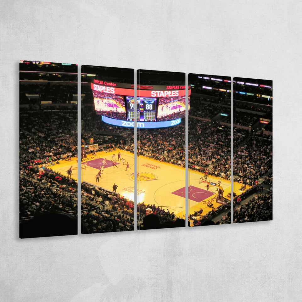 Staples Center in La, Stadium Canvas, Sport Art, Gift for him, Multi Panels B, Canvas Prints Wall Art Decor