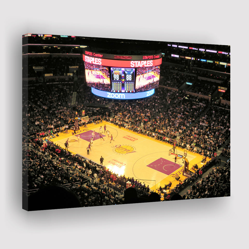 Staples Center in La, Stadium Canvas, Sport Art, Gift for him, Fan Gift, Canvas Prints Wall Art Decor