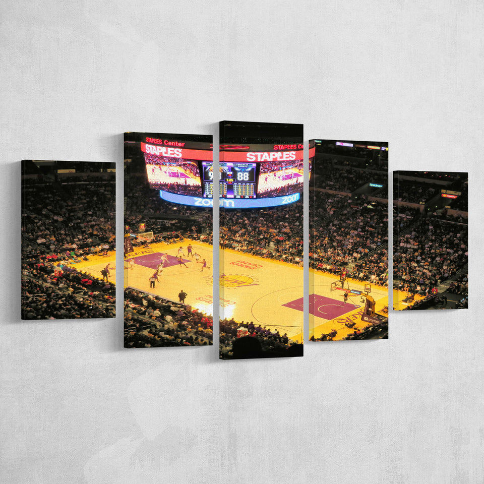 Staples Center in La, Stadium Canvas, Sport Art, Large Canvas, Multi Panels, Canvas Prints Wall Art Decor