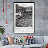 State Farm Stadium Arizona Cardinals Football Lovers Black And White Art Framed Art Prints Wall Art Decor, Framed Picture
