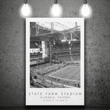 State Farm Stadium Arizona Cardinals Football Lovers Black And White Art Canvas Prints Wall Art Home Decor