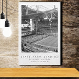 State Farm Stadium Arizona Cardinals Football Lovers Black And White Art Canvas Prints Wall Art Home Decor