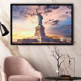 Statue Of Liberty New York Art Print, Framed Canvas Prints Wall Art Home Decor,Floating Frame, Ready to Hang