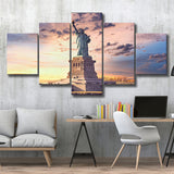 Statue Of Liberty New York Art Print, Multi Panels, 5 Pieces, Canvas Prints Wall Art Home Decor
