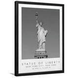 Statue Of Liberty New York City 1 Black And White Art Framed Art Prints Wall Art Decor, Framed Picture