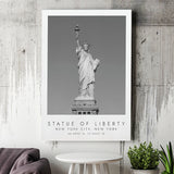 Statue Of Liberty New York City 1 Black And White Art Canvas Prints Wall Art Home Decor
