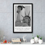 Statue Of Liberty New York City Black And White Art Framed Canvas Prints Wall Art Home Decor, Floating Frame
