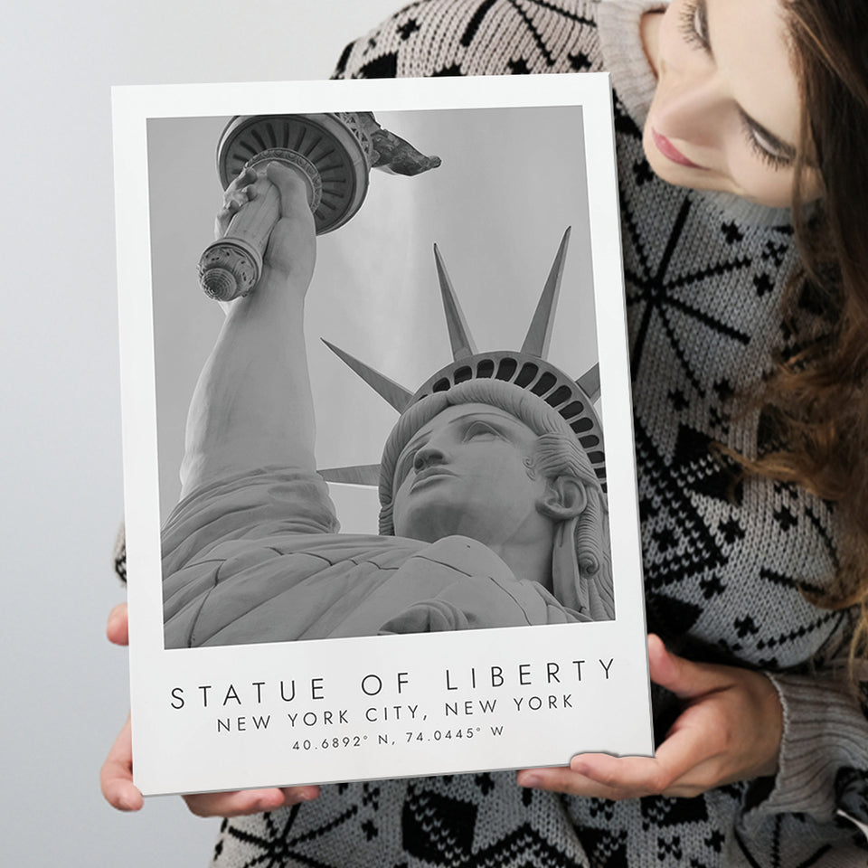 Statue Of Liberty New York City Black And White Art Canvas Prints Wall Art Home Decor