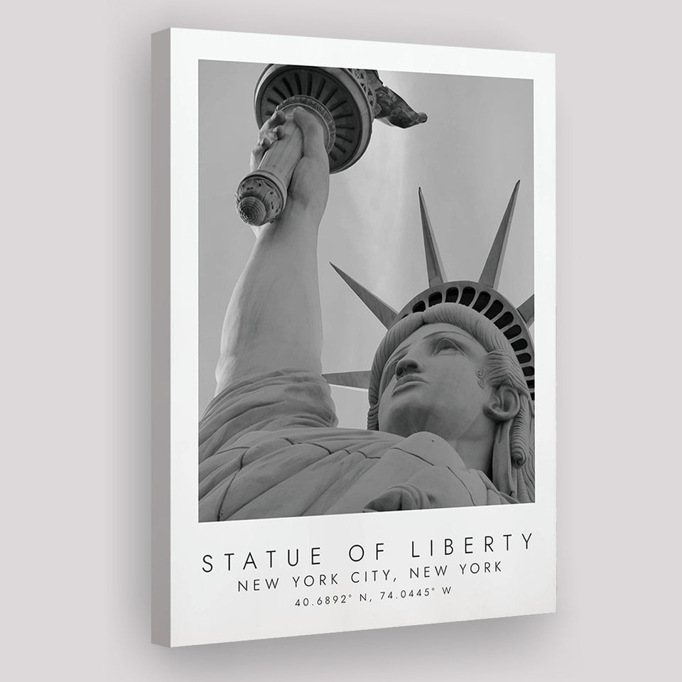 Statue Of Liberty New York City Black And White Art Canvas Prints Wall Art Home Decor