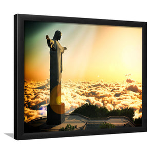Statue Of Christ The Savior Framed Art Prints - Framed Prints, Prints For Sale, Painting Prints,Wall Art Decor