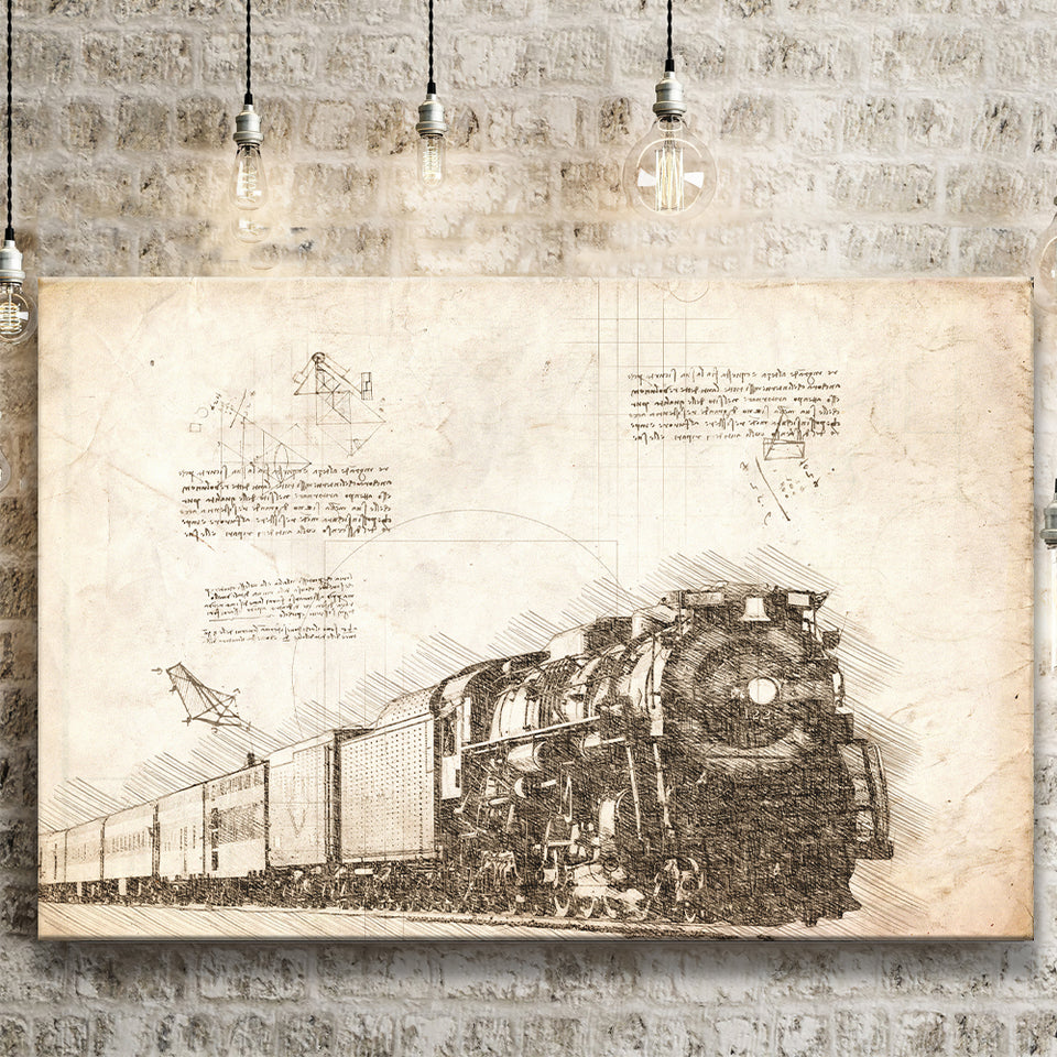 Steam Train Locomotive Train Canvas Prints Wall Art - Painting Canvas, Painting Prints, Wall Home Decor, Prints for Sale