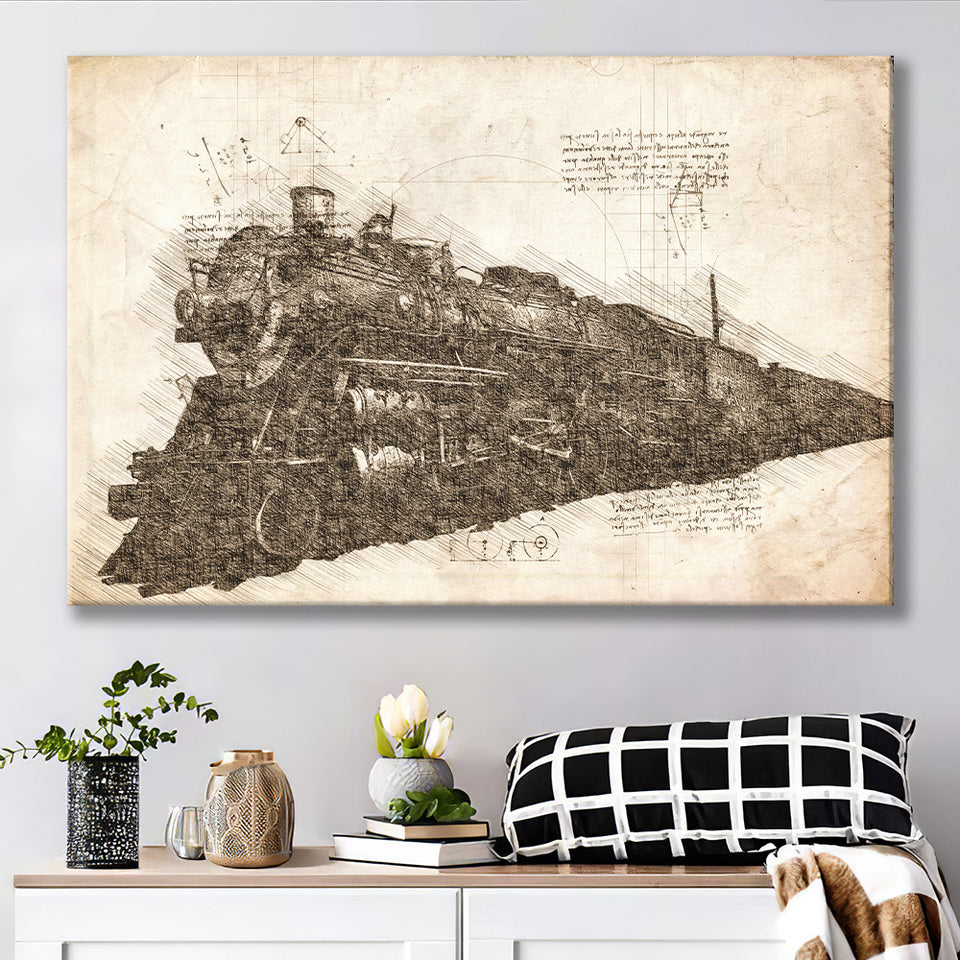 Steam Engine Train Canvas Prints Wall Art - Painting Canvas, Painting Prints, Wall Home Decor, Prints for Sale