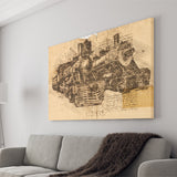 Steam Engine Old Train Canvas Prints Wall Art - Painting Canvas, Painting Prints, Wall Home Decor, Prints for Sale