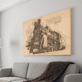 Steam Locomotive At Sunset Canvas Prints Wall Art - Painting Canvas, Painting Prints, Wall Home Decor, Prints for Sale