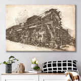 Steam Locomotive Old Train Canvas Prints Wall Art - Painting Canvas, Painting Prints, Wall Home Decor, Prints for Sale