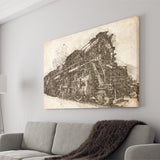 Steam Locomotive Old Train Canvas Prints Wall Art - Painting Canvas, Painting Prints, Wall Home Decor, Prints for Sale