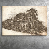 Steam Locomotive Old Train Canvas Prints Wall Art - Painting Canvas, Painting Prints, Wall Home Decor, Prints for Sale