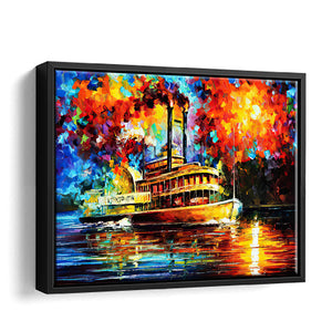 Steamboat Canvas Wall Art - Canvas Print, Framed Canvas, Painting Canvas