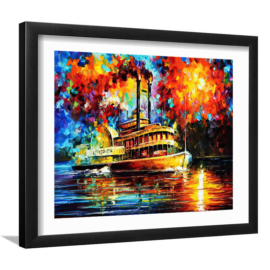Steamboat Wall Art Print - Framed Art, Framed Prints, Painting Print