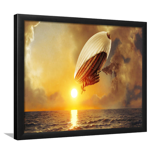 Steampunk Ocean Art Related Airship Framed Art Prints Wall Decor - Painting Prints, Home Decor,Framed Picture, For Sale