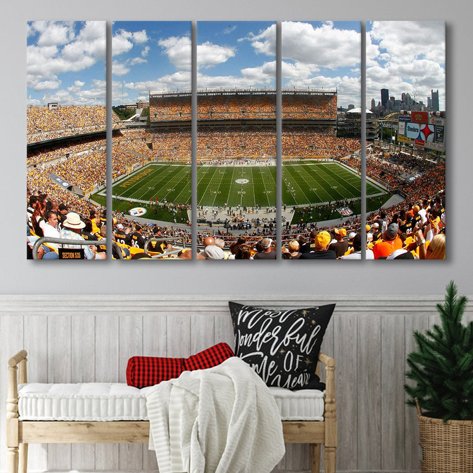 Steelers Heinz Field, Stadium Canvas, Sport Art, Gift for him, Multi Panels B, Canvas Prints Wall Art Decor