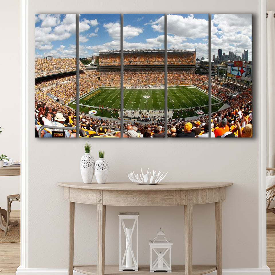 Steelers Heinz Field, Stadium Canvas, Sport Art, Gift for him, Multi Panels B, Canvas Prints Wall Art Decor