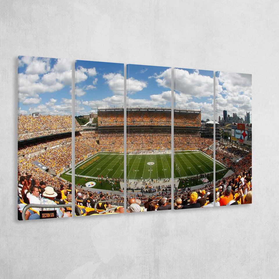 Steelers Heinz Field, Stadium Canvas, Sport Art, Gift for him, Multi Panels B, Canvas Prints Wall Art Decor