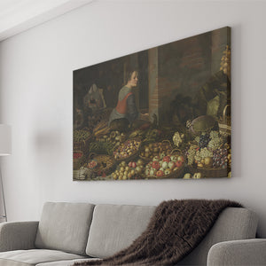 Still Life With Fruits And Vegetables With Christ Canvas Wall Art - Canvas Prints, Prints for Sale, Canvas Painting, Canvas On Sale