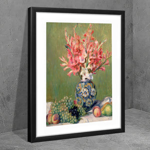 Still life of fruits and flowers by Pierre Auguste Renoir - Art Prints, Framed Prints, Wall Art Prints, Frame Art