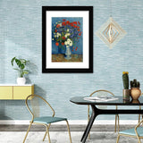 Still life vase with cornflowers and poppies_Vincent Van Gogh-Art Print,Frame Art,Plexiglass Cover