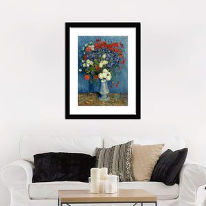 Still life vase with cornflowers and poppies by Vincent Van Gogh - Art Prints, Framed Prints, Wall Art Prints, Frame Art