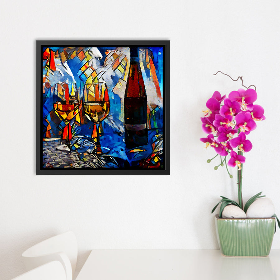 Canvas Wall Art | Still Life With Alcoholic Drinks And Glasses - Framed Canvas, Canvas Prints, Painting Canvas