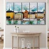 Stockholm, Abstract Stockholm Painting, Stockholm Wall Art, 5 Pieces B, Canvas Prints Wall Art Home Decor,X Large Canvas