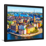 Stockholm Colorful City Framed Art Prints Wall Decor - Painting Prints, Framed Picture, Home Decor