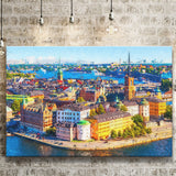 Stockholm Colorful City Canvas Prints Wall Art Decor - Paiting Canvas, Art Prints, Wall Decor, For Sale