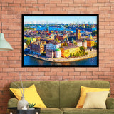 Stockholm Colorful City Framed Art Prints Wall Decor - Painting Prints, Framed Picture, Home Decor