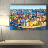 Stockholm Colorful City Canvas Prints Wall Art Decor - Paiting Canvas, Art Prints, Wall Decor, For Sale