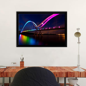 Stockton Infinity Bridge Early Evening Bridge Framed Canvas Wall Art - Framed Prints, Prints for Sale, Canvas Painting