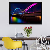 Stockton Infinity Bridge Early Evening Bridge Framed Canvas Wall Art - Framed Prints, Prints for Sale, Canvas Painting