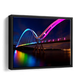 Stockton Infinity Bridge Early Evening Bridge Framed Canvas Wall Art - Framed Prints, Prints for Sale, Canvas Painting