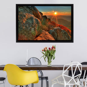 Stone Mountains Sunshine Framed Canvas Wall Art - Canvas Prints, Prints For Sale, Painting Canvas,Framed Prints