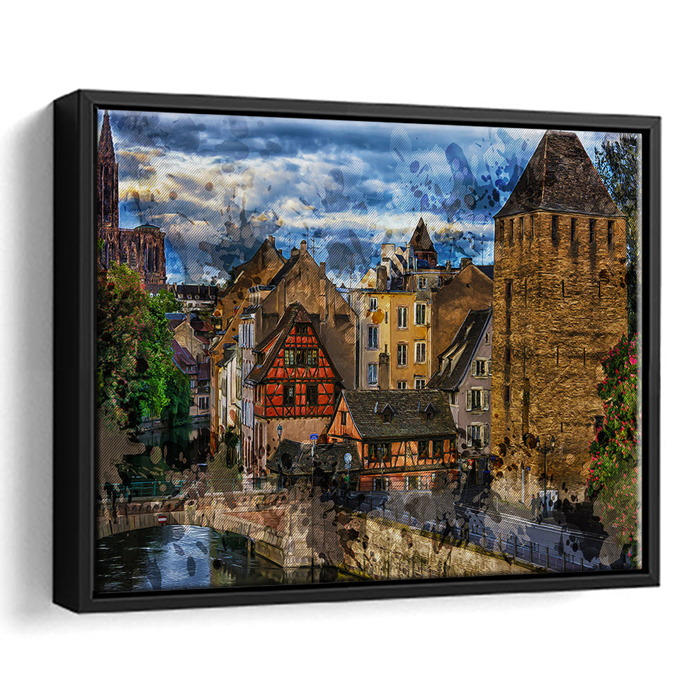 Strasbourg Framed Canvas Prints Wall Art Decor - Painting Canvas, Framed Picture, Home Decor