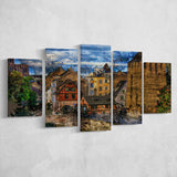 Strasbourg 5 Pieces Canvas Prints Wall Art Decor - Painting Canvas, Mixed Canvas, Multi Panels