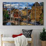 Strasbourg 5 Piece B Canvas Prints Wall Art Decor, Multi Panels,Large Canvas, Home Decor